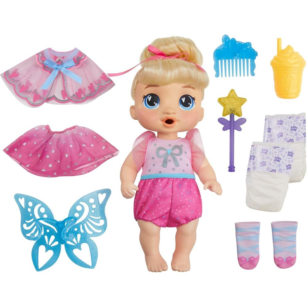 Baby Alive Fairy Harper Hugs Doll, Clothes, Accessories, Blonde Hair, 11 Inches - Picture 2 of 7